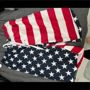 Men’s American flag swim trunks